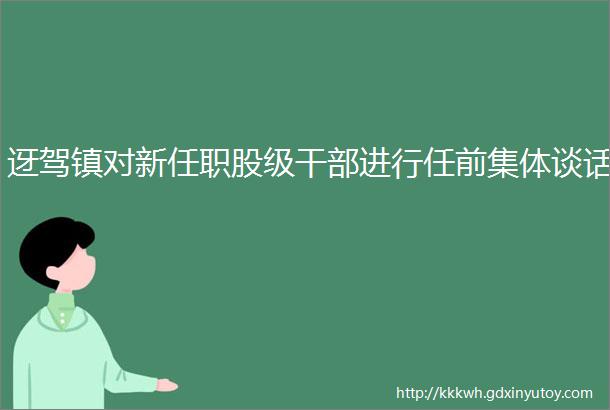 迓驾镇对新任职股级干部进行任前集体谈话