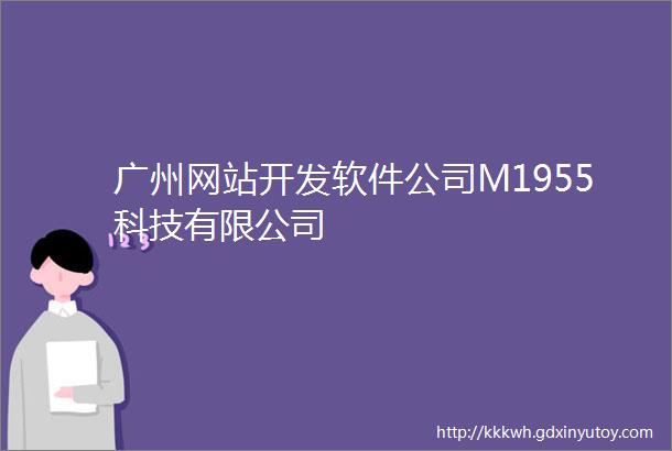 广州网站开发软件公司M1955科技有限公司
